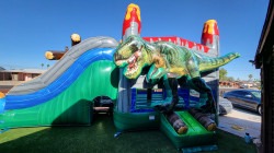 20240530 163942 1717263838 T-rex bounce house water slide combo